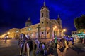 Granada Cathedral at night, Nicaragua, Central America Royalty Free Stock Photo