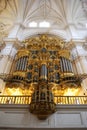 Granada cathedral organ pipes.