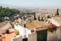 Granada, city view, Arab quarter AlbayzÃÂ­n