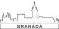 Granada detailed skyline icon. Element of Cities for mobile concept and web apps icon. Thin line icon for website design and