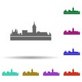 Granada detailed skyline multi color icon. Simple glyph, flat vector of cities icons for ui and ux, website or mobile application