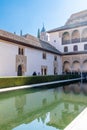 Serene Courtyard of the Nasrid Palaces, Alhambra, Granada Royalty Free Stock Photo