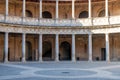 Circular Courtyard of the Palace of Charles V, Granada Royalty Free Stock Photo