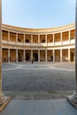 Circular Courtyard of the Palace of Charles V, Granada Royalty Free Stock Photo