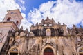 GRANADA, NICARAGUA, MAY, 14, 2018: Below view of the facade of Spanish colonial Guadalupe church, neoclasical building