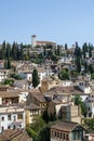 Granada\'s Albaicin neighborhood (World Heritage Site) seen from the viewpoint of La Churra