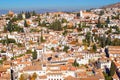 Granada Spain, Andalucia - areal view on the famous Spanish historical city Royalty Free Stock Photo