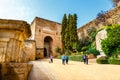 Gate of Justice Puerta de la Justicia, gate to Alhambra complex in Granada, Spain Royalty Free Stock Photo