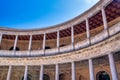 Granada, Spain - April 13, 2023: Tourists visit Palacio de Carlos V inside Alcazaba of Alhambra - Granada Royalty Free Stock Photo