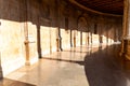 Sunlit Arcade Inside Charles V Palace in Granada