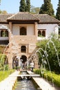 Gardens of the Palacio de Generalife in Granada, Spain Royalty Free Stock Photo