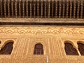 Granada, Spain - December 30, 2019: Arabic pattern texture in Alhambra interior details Royalty Free Stock Photo