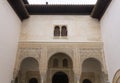 Beautiful arabaic architecture details inside comares palace small yard