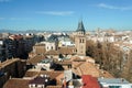 GRANADA, SPAIN - DECEMBER 24TH, 2019: Aerial view of Granada taken from the Ferris wheel Royalty Free Stock Photo