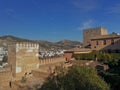 Granada, Spain, December 14, 2017: View of Castles in Alhambra Royalty Free Stock Photo