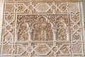 Close-up of the elaborate Moorish carvings in the Nasrid Palaces Royalty Free Stock Photo
