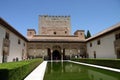 Myrtle courtyard in the Palace of the Comares of the Alhambra in Granada Royalty Free Stock Photo