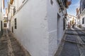 Granada, Spain, June 15, 2021. Albaicin neighborhood street in the city of Granada, Andalucia, Spain