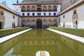 Alhambra in Granada, Spain: Nasrid Palace, Myrtle`s Courtyard Royalty Free Stock Photo