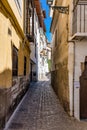 Granada, Spain - narrow street in Albaicin Moorish medieval quarter