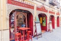 GRANADA, SPAIN - NOVEMBER 1, 2017: Arabic restaurant Sultan in Granad