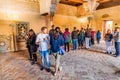 GRANADA, SPAIN - NOVEMBER 2, 2017: Mexuar Hall at Nasrid Palaces Palacios Nazaries at Alhambra in Granada, Spa Royalty Free Stock Photo