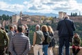 Panorama in the MIrador de San Juan neighborhood of the tourist city of Granada in 2022