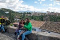 Panorama in the MIrador de San Juan neighborhood of the tourist city of Granada in 2022