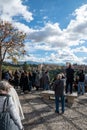 Panorama in the MIrador de San Juan neighborhood of the tourist city of Granada in 2022