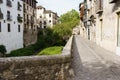 GRANADA, SPAIN, 23RD APRIL, 2020 View of the Carrera del Darro street empty of people