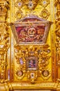 The Reliquaries on wall of Camarin of San Juan de Dios Basilica, on Sept 27 in Granada, Spain