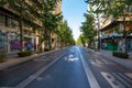 GRANADA, SPAIN - SEPTEMBER 25, 2021: Beautiful view of the main avenue of the city of Granada & x22;Gran VÃÂ­a de ColÃÂ³n Royalty Free Stock Photo