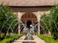 Court of the Long Pond fountain in Generalife garden in the Alhambra, Granada