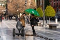 Granada, Spain; 01/02/2020: Tour guides in the city of Granada