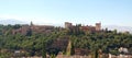 Granada, view of the castle of the Alhambra Royalty Free Stock Photo