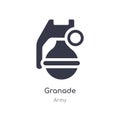granade icon. isolated granade icon vector illustration from army collection. editable sing symbol can be use for web site and