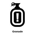 Granade icon vector isolated on white background, logo concept o