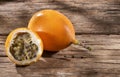 Organic exotic fruit granadilla - Passiflora ligularis