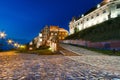 Granaries in Grudziadz at night Royalty Free Stock Photo