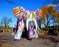 Inflatable colorful giant elephants