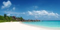 Grand anse beach la digue island seychelles Royalty Free Stock Photo