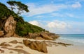 Grand Anse on La Digue island in Seychelles Royalty Free Stock Photo