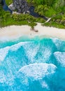 Grand Anse - one of the most beautiful beach of Seychelles. La Digue Island, Seychelles Royalty Free Stock Photo