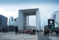 Grand Arch in business district La Defense, Paris, France. Royalty Free Stock Photo