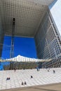 Grand Arch in business district La Defense, Paris, France. Royalty Free Stock Photo