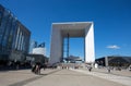 Grand Arch de la Defense, modern business and financial district in Paris, France.