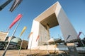 Grand Arch in La Defense region of Paris Royalty Free Stock Photo