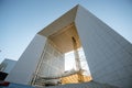 Grand Arch in La Defense region of Paris Royalty Free Stock Photo