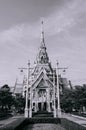 Grand architecture of Wat Sothon Wararam Worawihan, Chachoengsao, Thailand