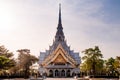 Grand architecture of Wat Sothon Wararam Worawihan, Chachoengsao, Thailand